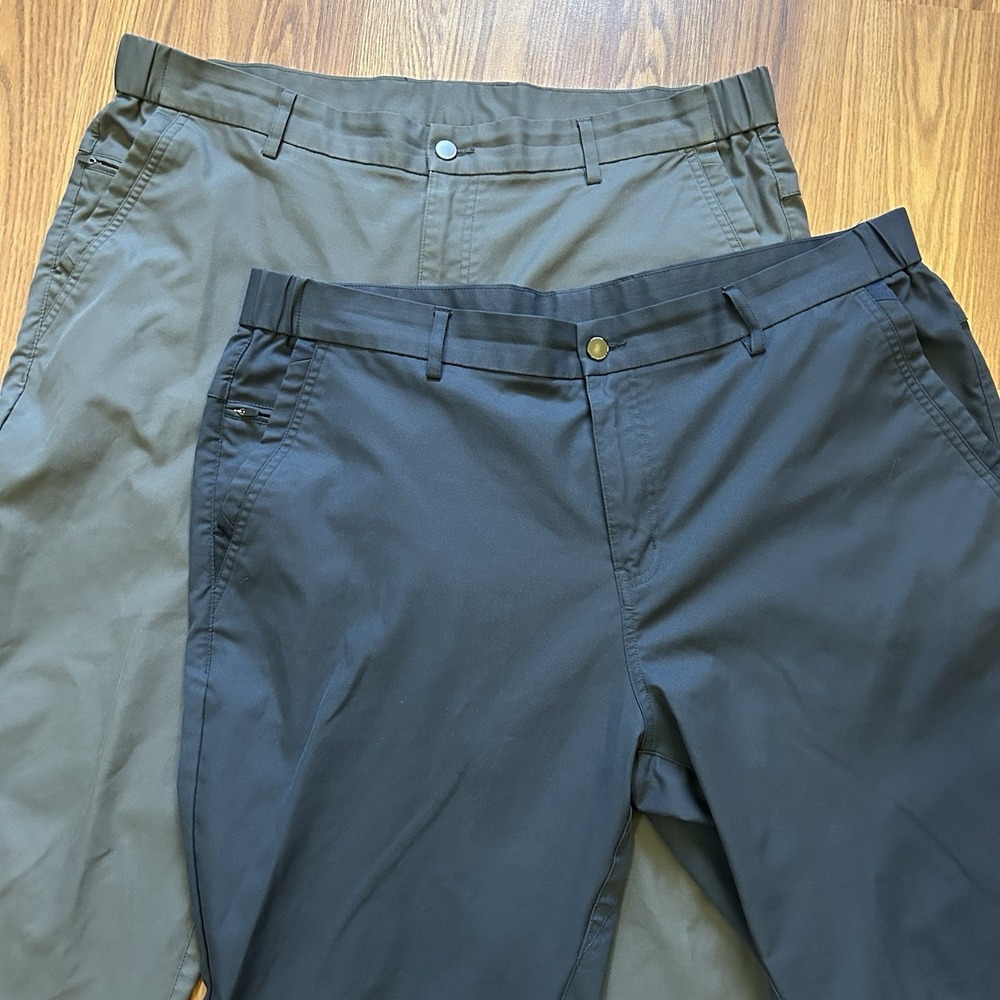Lot Of 2 Jack Archer Jetsetter Tech Pants Mens 38x30 Gray/Blue Golf Tech Prep